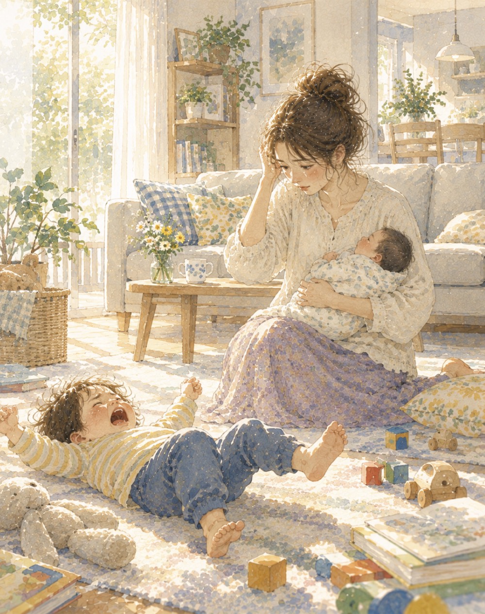 【赤ちゃん返り】上の子の甘え・かんしゃくにどう接する?保育士ママの体験談